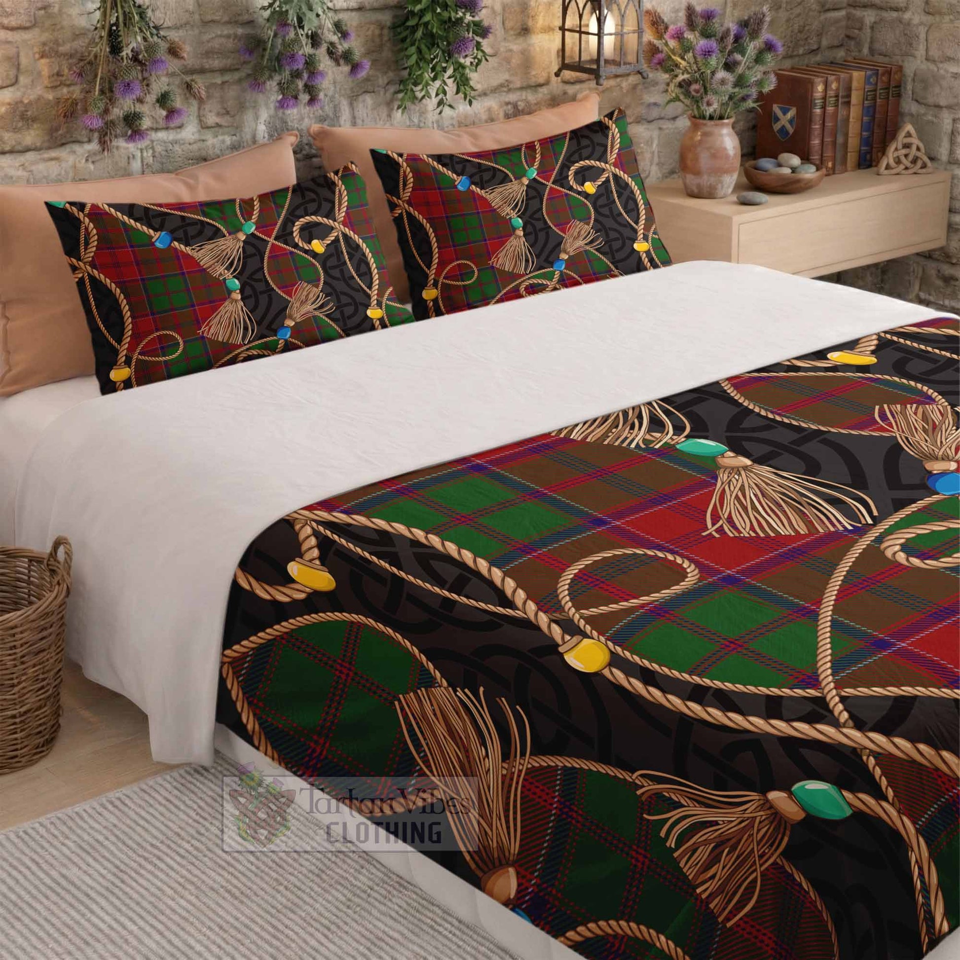 Grant Scottish Tartan Twisted Ropes Stylized Bedding Set - Tartan Vibes Clothing