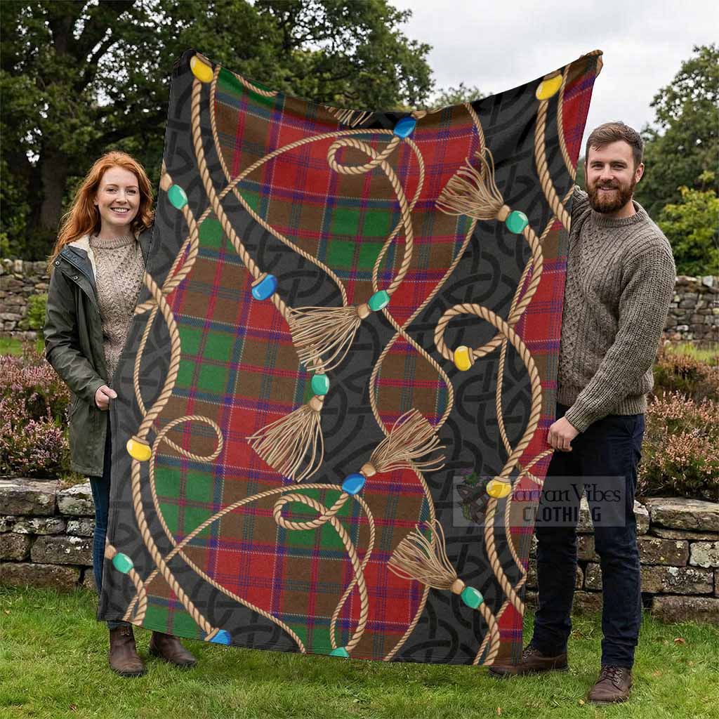 Grant Scottish Tartan Twisted Ropes Stylized Blanket - Tartan Vibes Clothing
