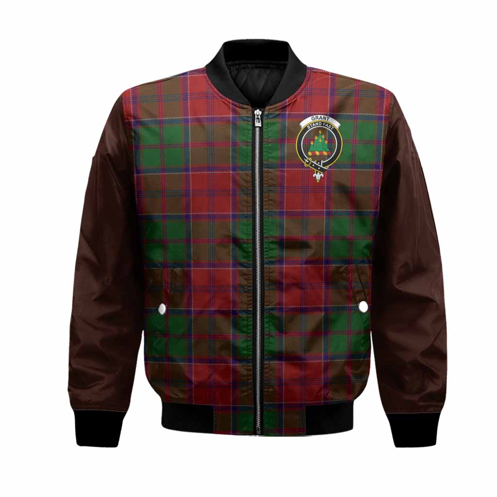 Grant Tartan Accent Bomber Jacket with Family Crest