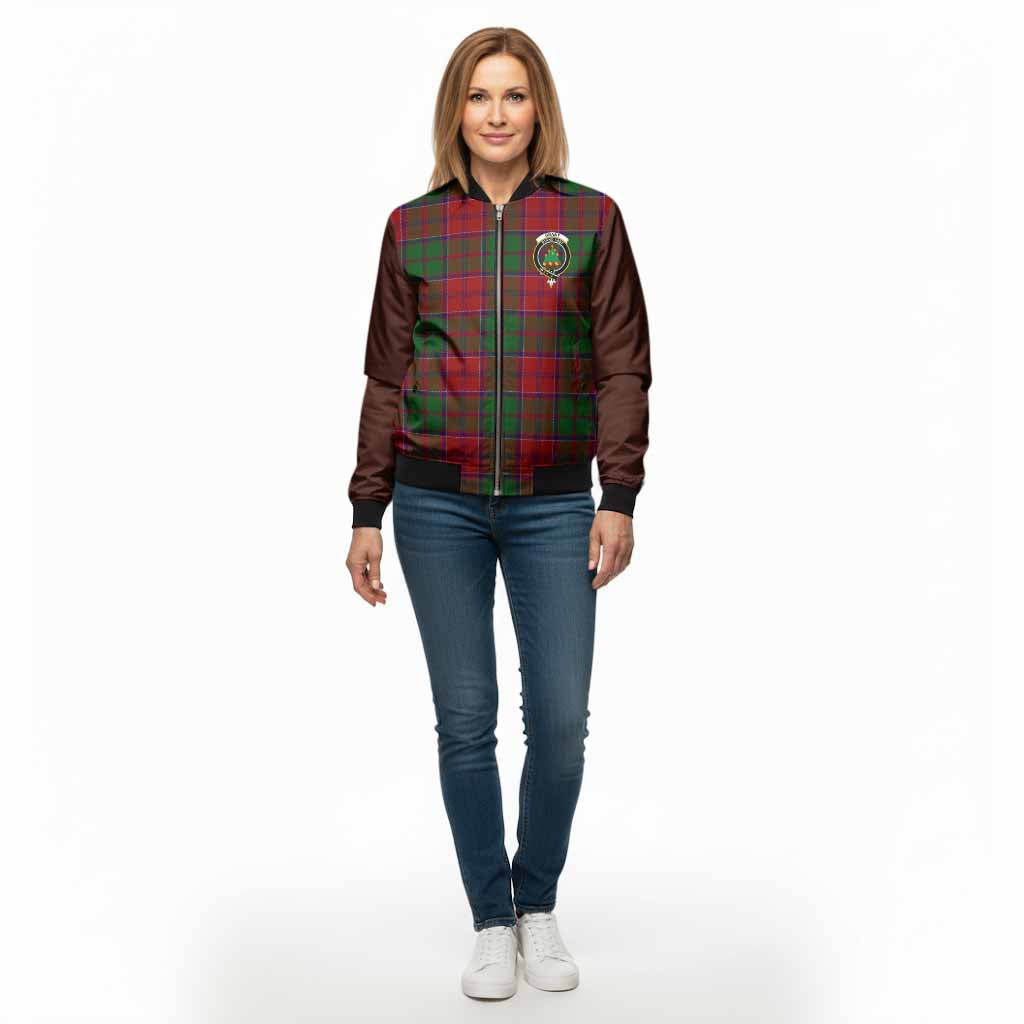 Grant Tartan Accent Bomber Jacket with Family Crest