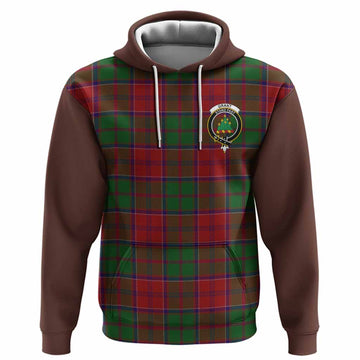 Grant Tartan Accent Hoodie with Family Crest