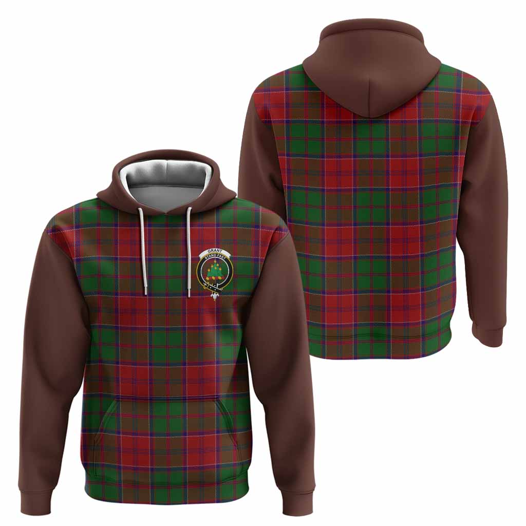 Grant Tartan Accent Hoodie with Family Crest