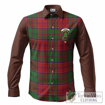 Grant Tartan Accent Long Sleeve Button Shirts with Family Crest