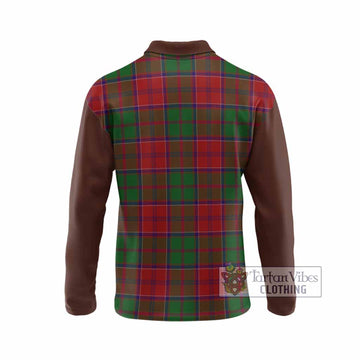 Grant Tartan Accent Long Sleeve Polo Shirt with Family Crest