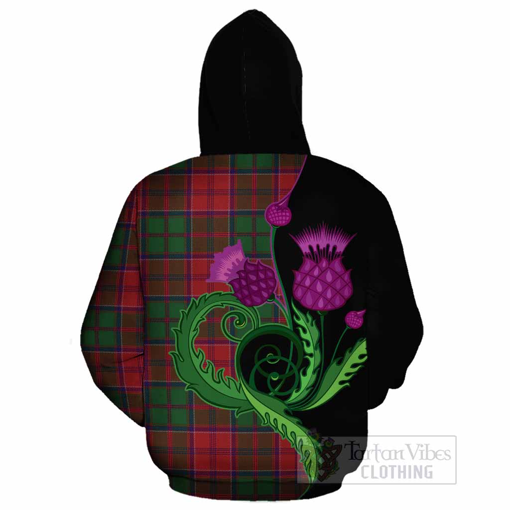 Grant Tartan Cotton Hoodie Traditional Scottish Thistle