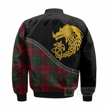 Grant Tartan Crest Bomber Jacket Legendary Dragon Knot Half Style