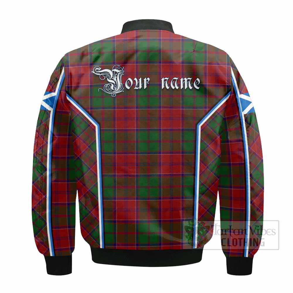 Grant Tartan Crest Bomber Jacket Scotland Coat of Arm Flag Style - Tartan Vibes Clothing
