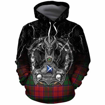 Grant Tartan Crest Cotton Hoodie Celtic Odin's Raven Legacy
