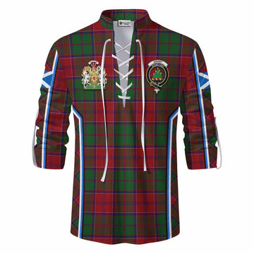 Grant Tartan Crest Ghillie Kilt Shirt Scotland Coat of Arm Flag Style