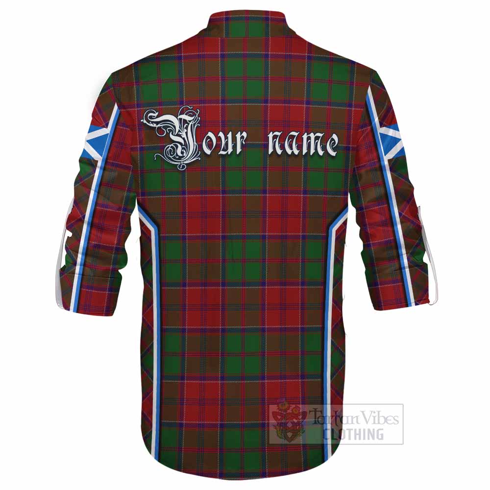 Grant Tartan Crest Ghillie Kilt Shirt Scotland Coat of Arm Flag Style - Tartan Vibes Clothing