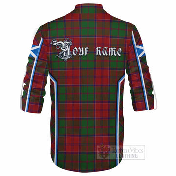 Grant Tartan Crest Ghillie Kilt Shirt Scotland Coat of Arm Flag Style