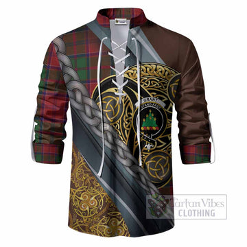 Grant Tartan Crest Ghillie Shirt Scottish Triskele Celtic
