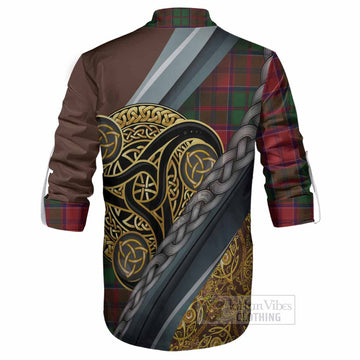 Grant Tartan Crest Ghillie Shirt Scottish Triskele Celtic
