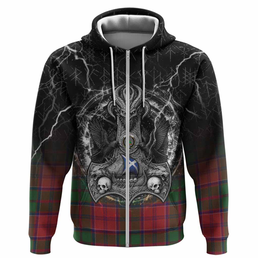 Grant Tartan Crest Hoodie Celtic Odin's Raven Legacy