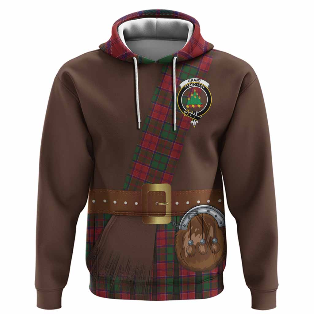 Grant Tartan Crest Hoodie Kilt Costume Style