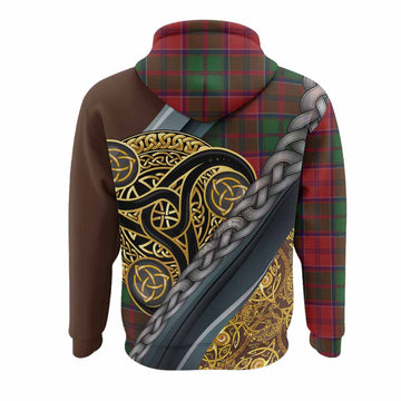 Grant Tartan Crest Hoodie Scottish Triskele Celtic