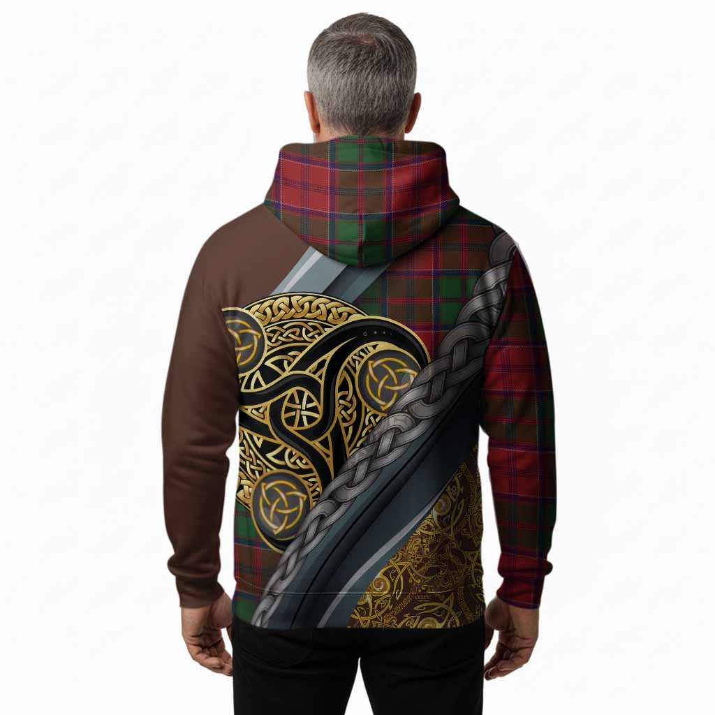 Grant Tartan Crest Hoodie Scottish Triskele Celtic
