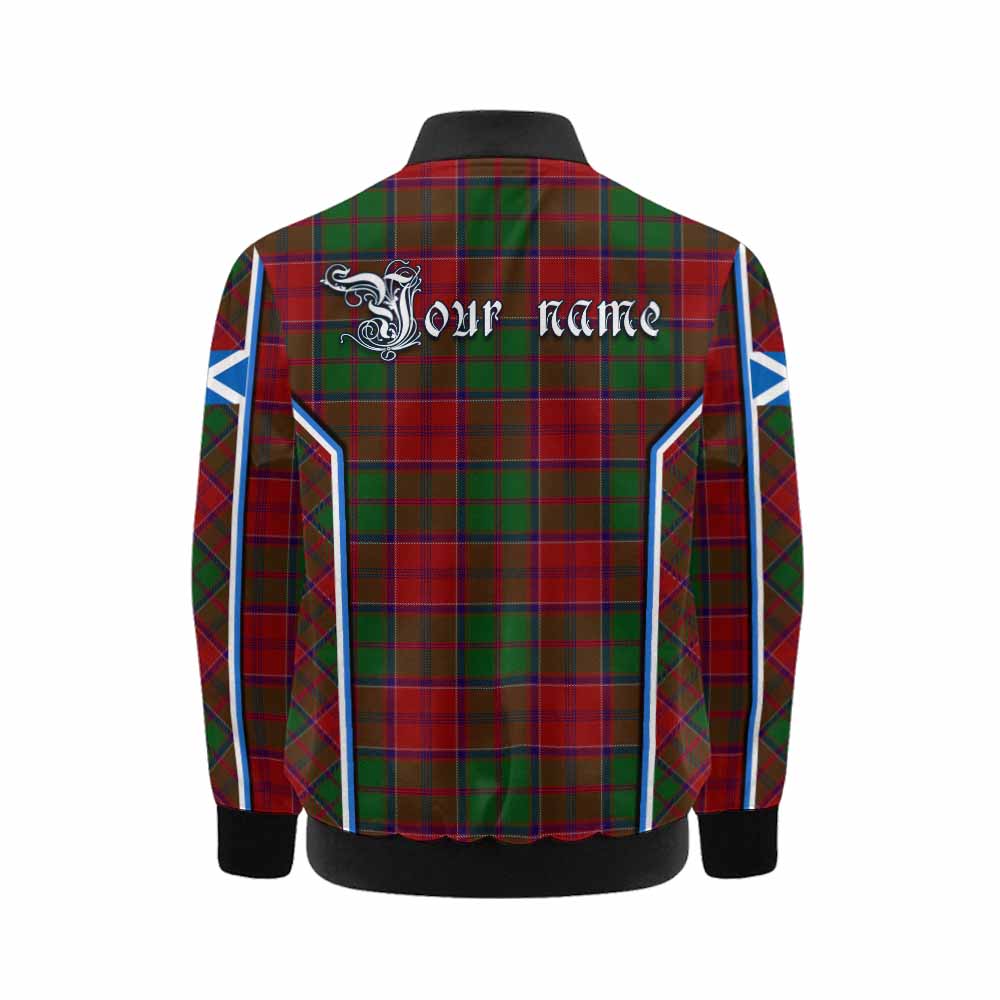 Grant Tartan Crest Kid Bomber Jacket Scotland Coat of Arm Flag Style - Tartan Vibes Clothing