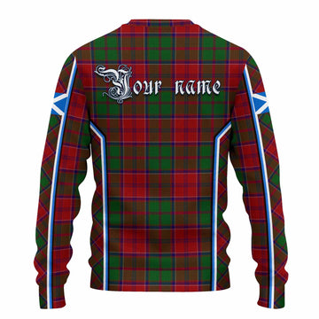 Grant Tartan Crest Knitted Sweater Scotland Coat of Arm Flag Style