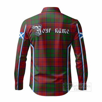 Grant Tartan Crest Long Sleeve Button Shirts Scotland Coat of Arm Flag Style
