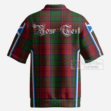 Grant Tartan Crest Men’s Polo Sweater Top Scotland Coat of Arm Flag Style