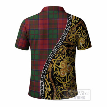 Grant Tartan Crest Polo Shirt Celtic Knot and Triple Trickle Spiral Symbols