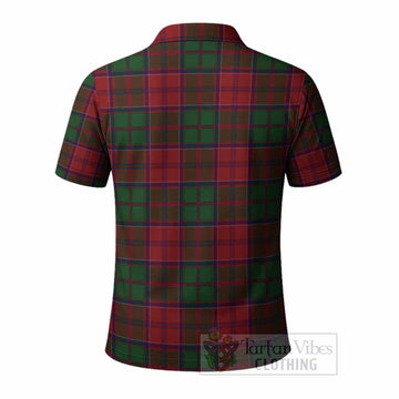 Grant Tartan Crest Polo Shirt Ferocious Lion Style
