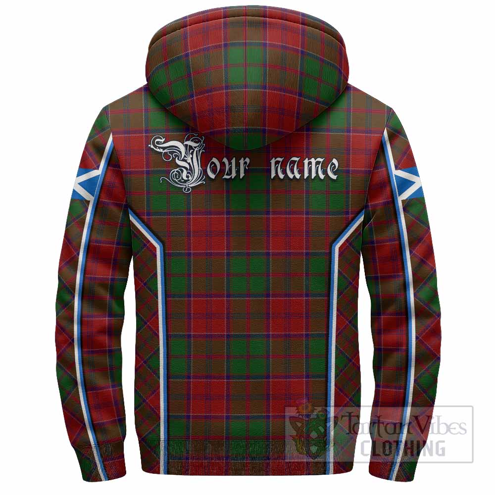 Grant Tartan Crest Sherpa Hoodie Scotland Coat of Arm Flag Style - Tartan Vibes Clothing