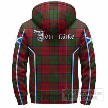 Grant Tartan Crest Sherpa Hoodie Scotland Coat of Arm Flag Style