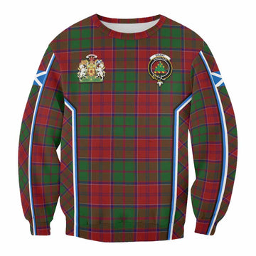Grant Tartan Crest Sweatshirt Scotland Coat of Arm Flag Style