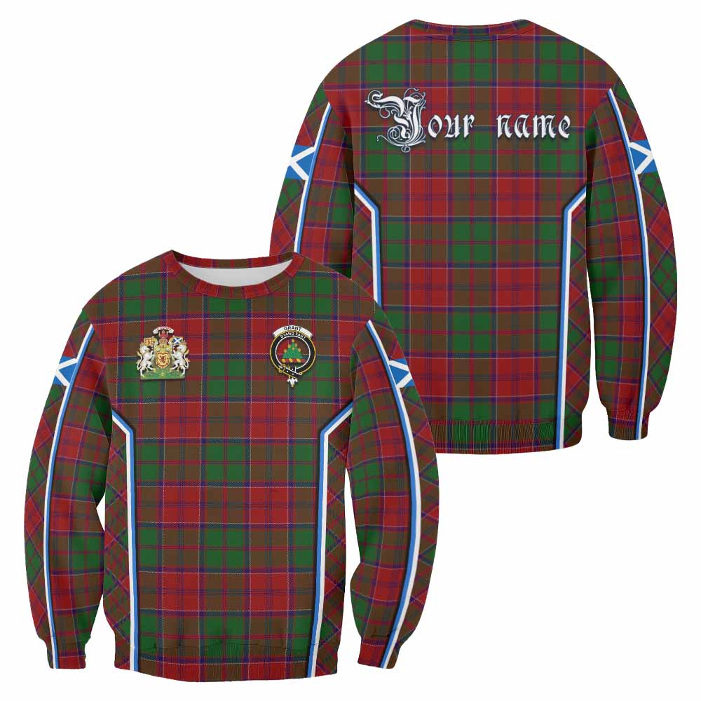 Grant Tartan Crest Sweatshirt Scotland Coat of Arm Flag Style - Tartan Vibes Clothing