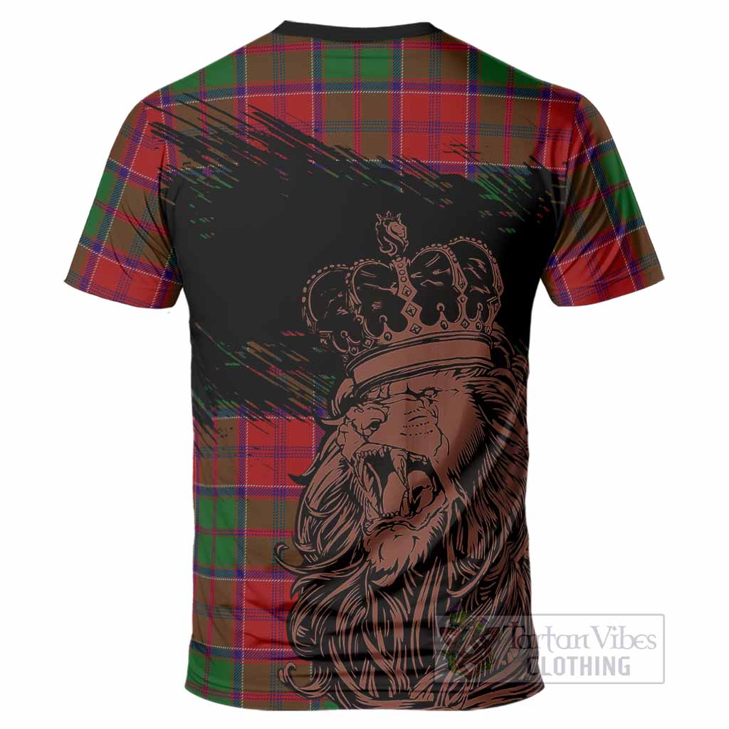 Grant Tartan Crest T-Shirt Crowned Lion Heritage Style