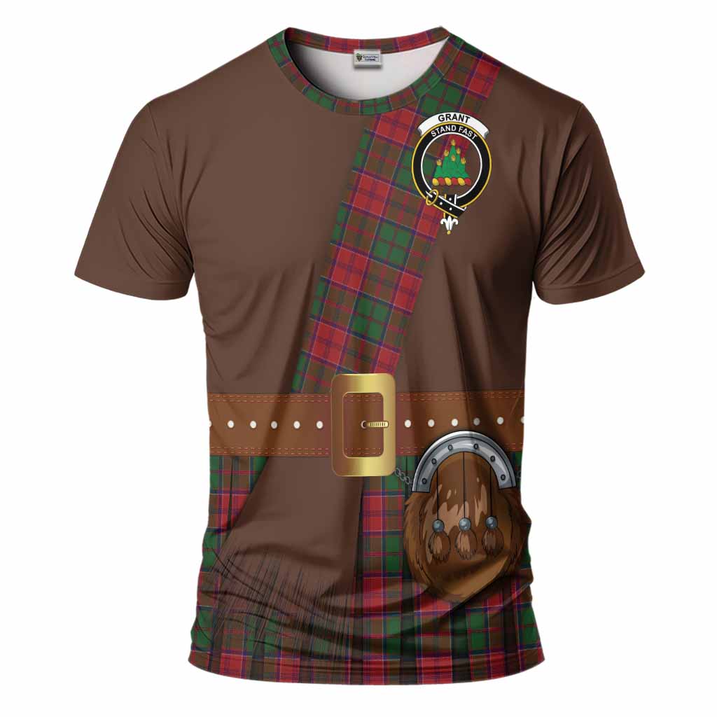 Grant Tartan Crest T-Shirt Kilt Costume Style