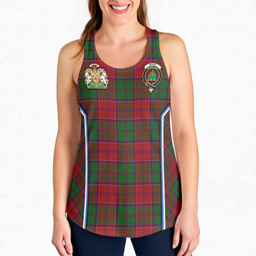 Grant Tartan Crest Women Racerback Tanks Scotland Coat of Arm Flag Style - Tartan Vibes Clothing