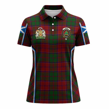 Grant Tartan Crest Women's Polo Shirt Scotland Coat of Arm Flag Style - Tartan Vibes Clothing