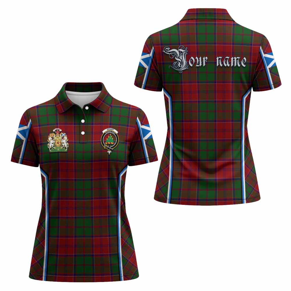 Grant Tartan Crest Women's Polo Shirt Scotland Coat of Arm Flag Style - Tartan Vibes Clothing
