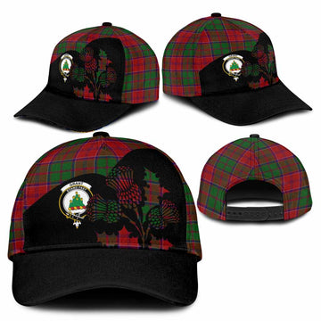 Grant Tartan Family Crest Classic Cap Scotland Thistle Floral Flag Style