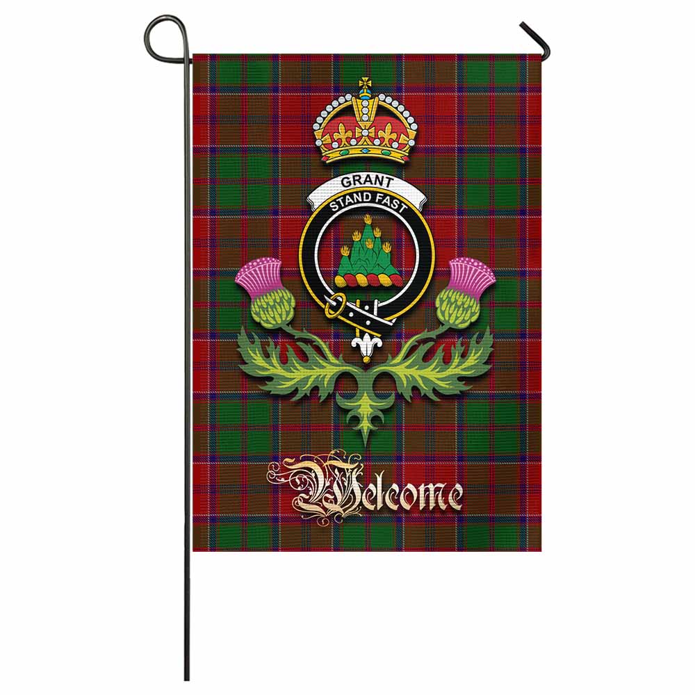 Grant Tartan Family Crest Garden Flag Royal Thistle Welcome Style