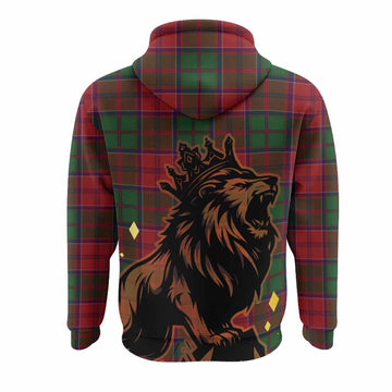 Grant Tartan Family Crest Hoodie Crowned Lion Roaring