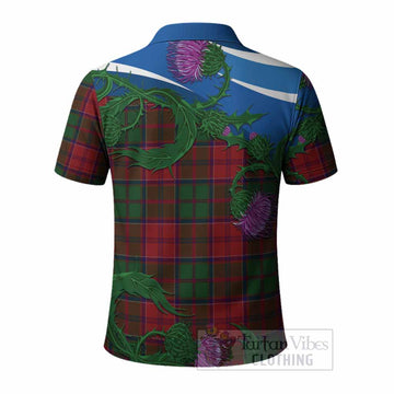 Grant Tartan Family Crest Polo Shirt Thistle in Minimalism