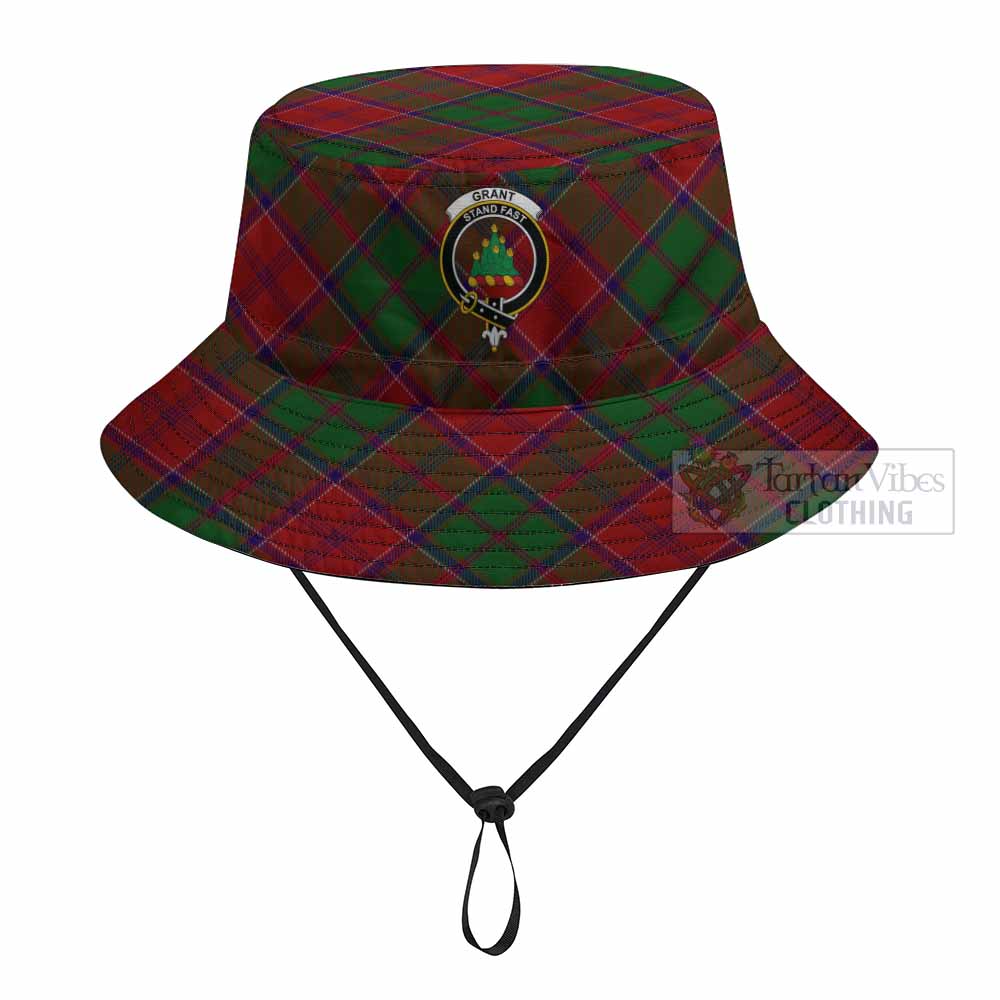 Grant Tartan Fishing Hat with Family Crest