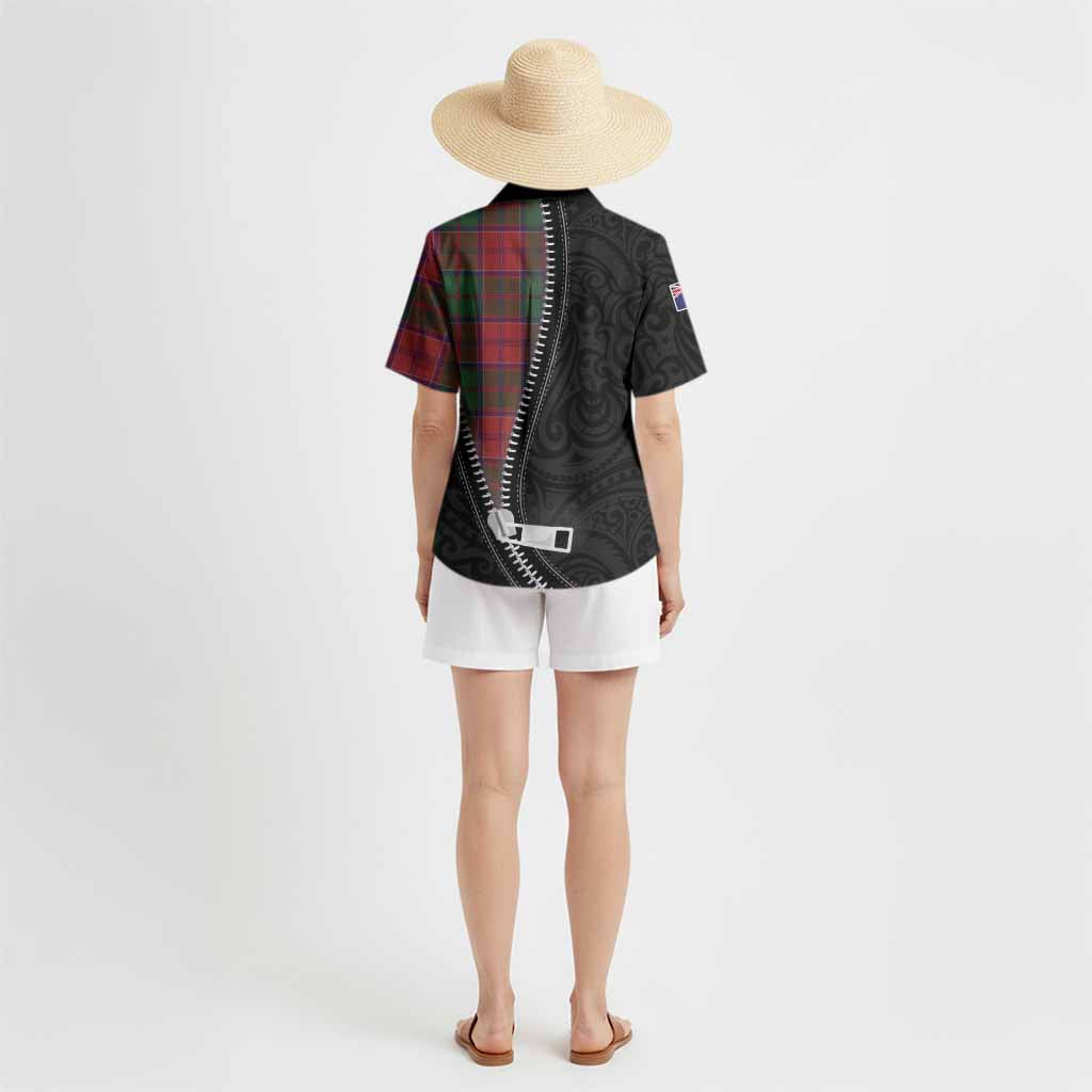 Grant Tartan Hawaiian Shirt New Zealand Pattern Unique Zipper Stylized