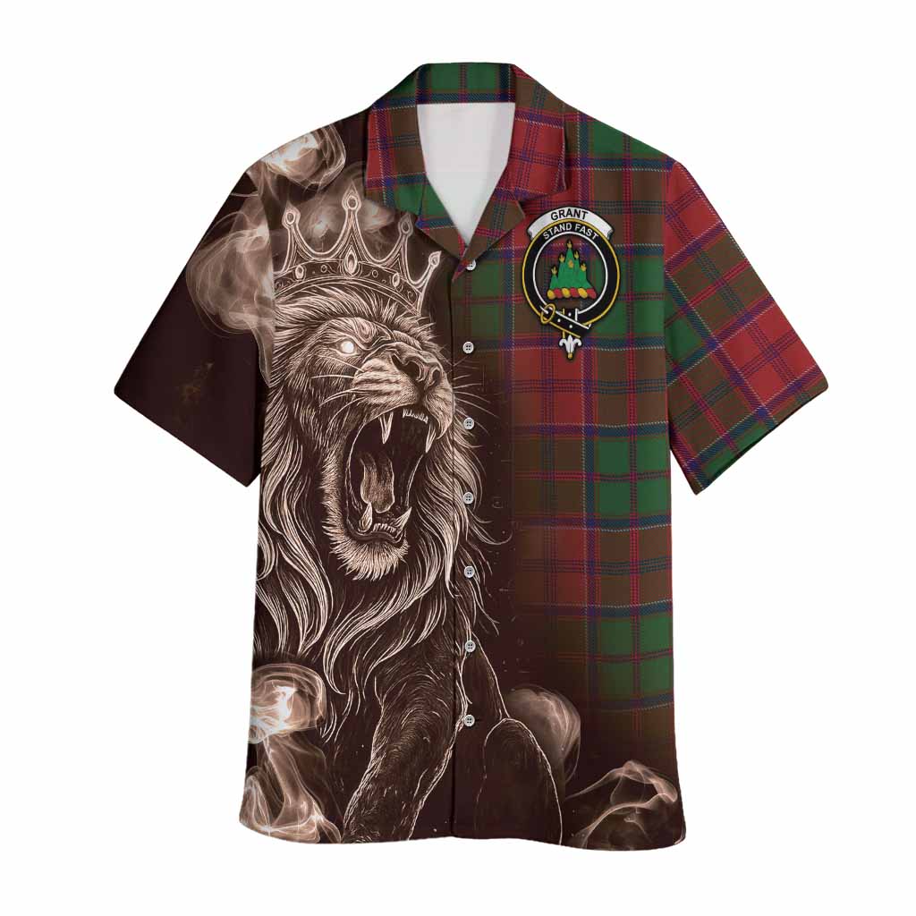 Grant Tartan Hawaiian Shirt Roaring Lion Heritage