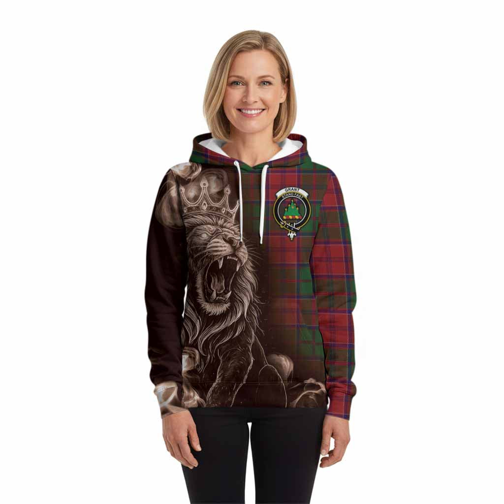 Grant Tartan Hoodie Roaring Lion Heritage