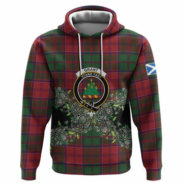 Grant Tartan Hoodie Thistle Scottish Spirit
