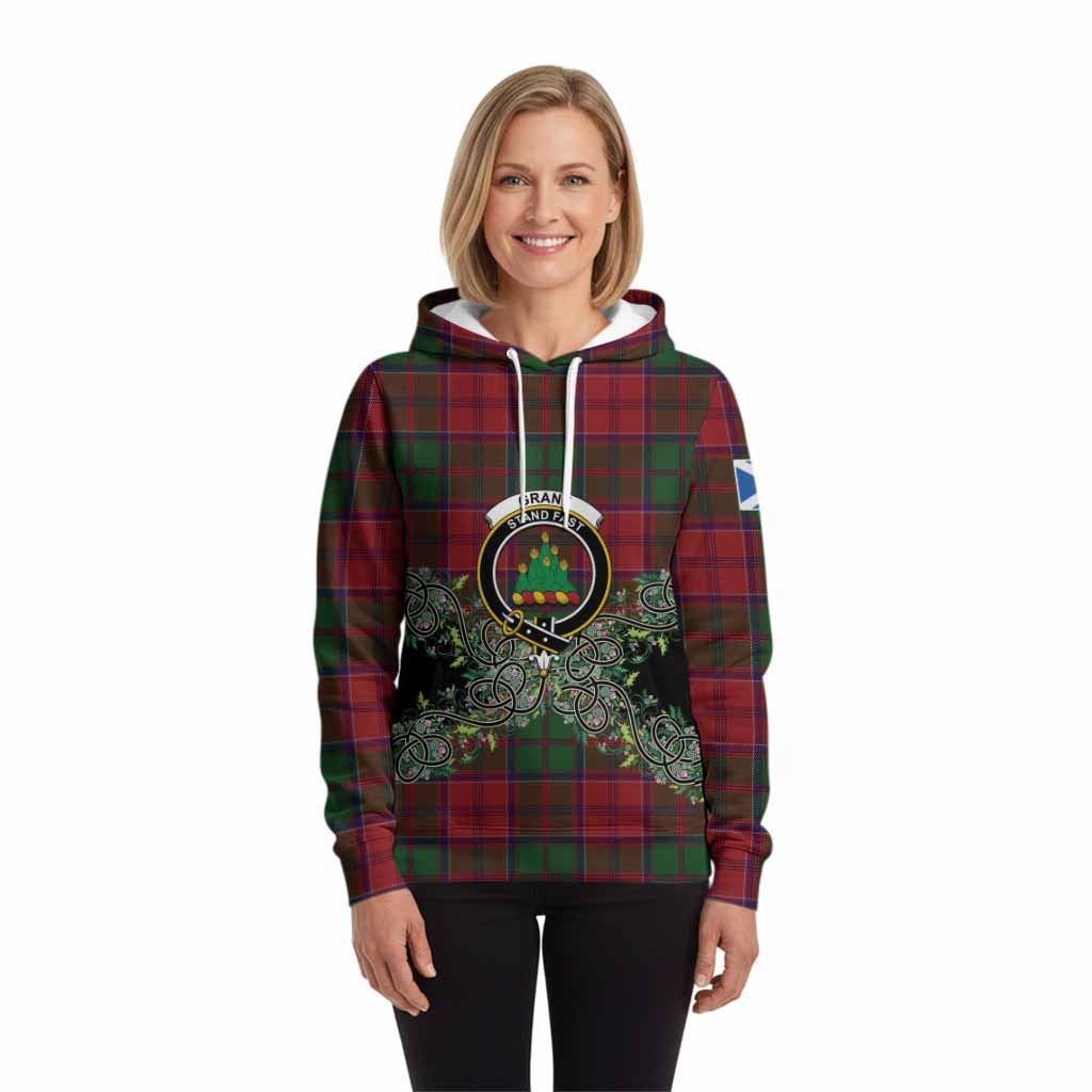 Grant Tartan Hoodie Thistle Scottish Spirit