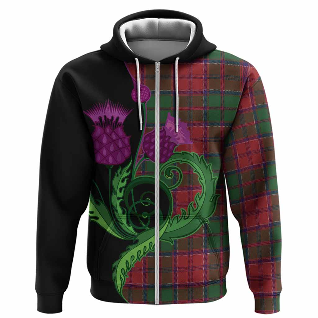 Grant Tartan Hoodie Traditional Scottish Thistle