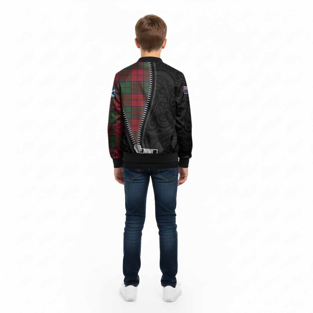 Grant Tartan Kid Bomber Jacket New Zealand Pattern Unique Zipper Stylized