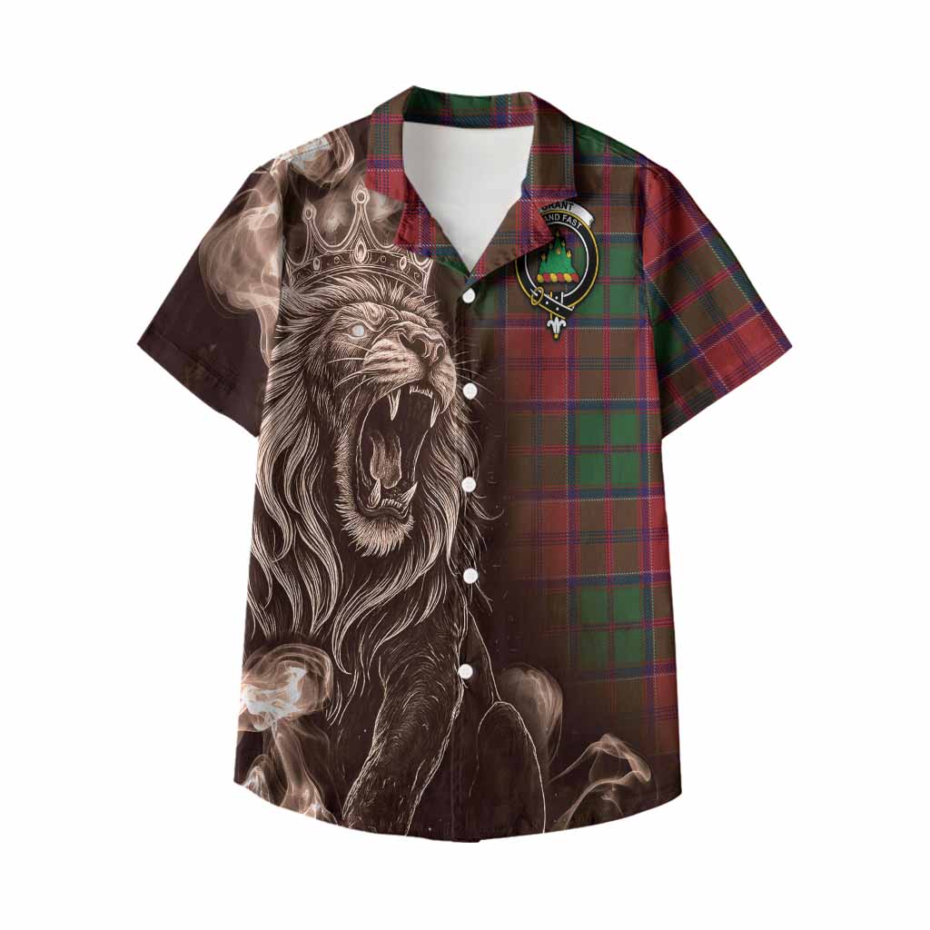 Grant Tartan Kid Hawaiian Shirt Roaring Lion Heritage