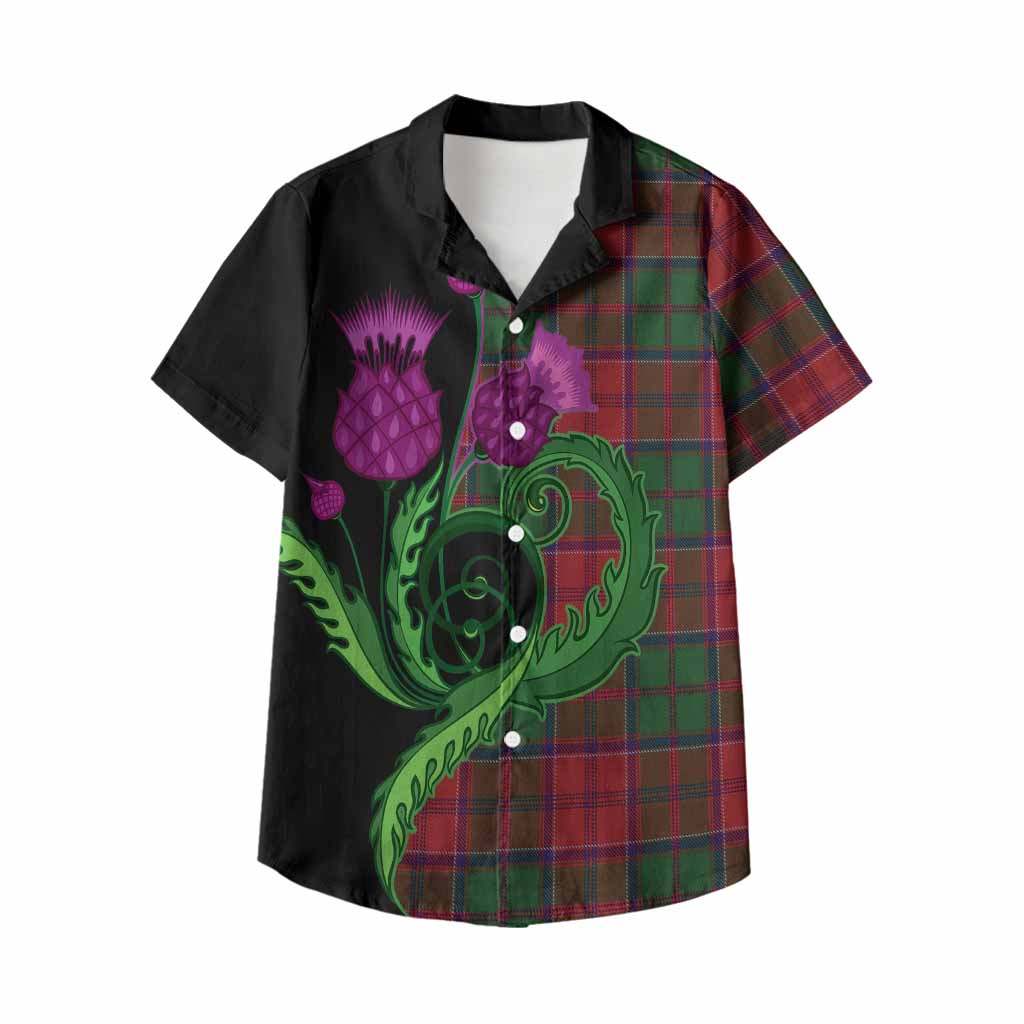 Grant Tartan Kid Hawaiian Shirt Traditional Scottish Thistle